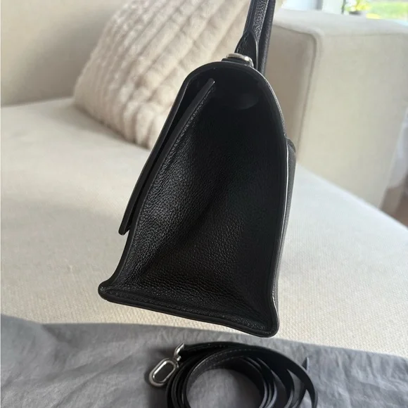 Balenciaga Small Hourglass Bag with Black Grained Calfskin Silver Hardware - Picture 5 of 12
